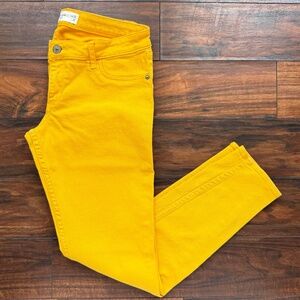 Abercrombie & Fitch Canary Yellow Low Rise Slim Jeans 8 Y2K Inspired